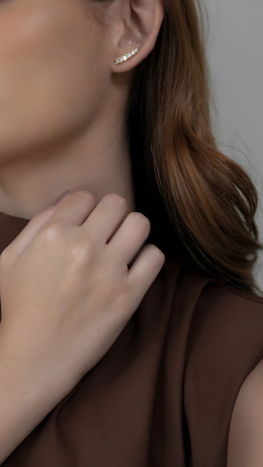 Sicilia Pave Ear Climbing Earrings