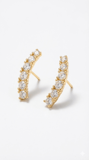 Sicilia Pave Ear Climbing Earrings - TATH CONCEPT
