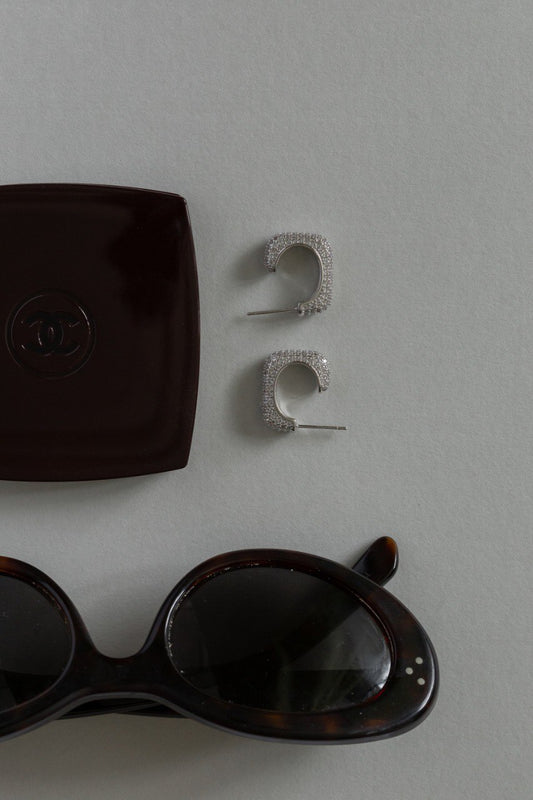 Siena Pave Hoop Earrings