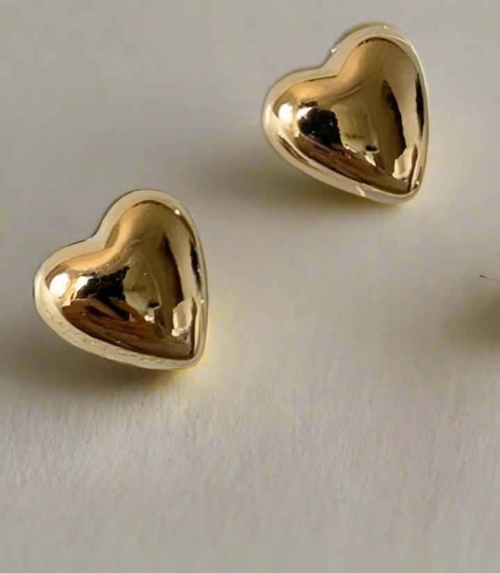 Brenda Stud Heart Earrings