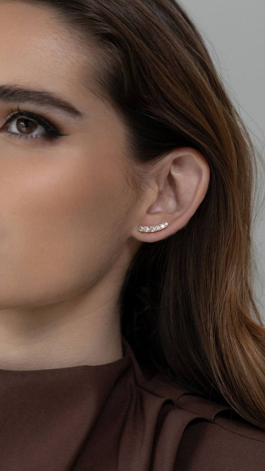 Sicilia Pave Ear Climbing Earrings