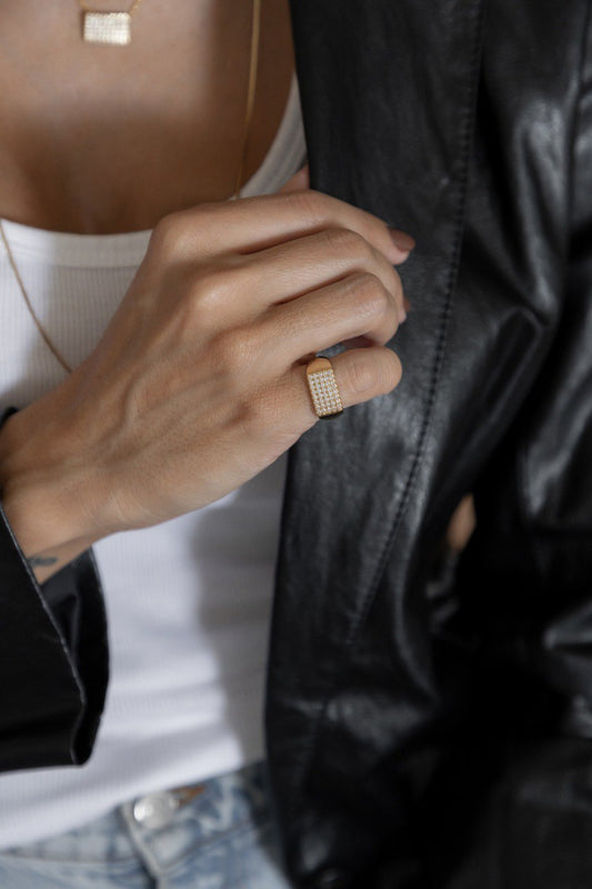 Naples Pave Pinky Ring