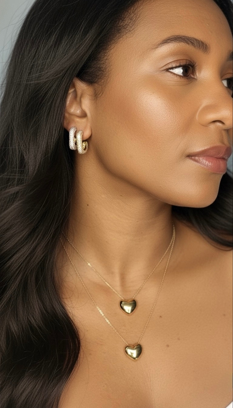 Siena Pave Hoop Earrings